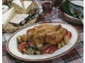 ローストチキンのレシピ……丸鶏に入れるスタッフィングはお米でも！