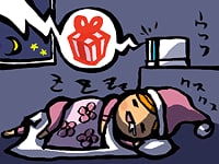 夜中にWiiがダウンロードする図