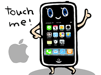 iPhoneのタッチパネルの図
