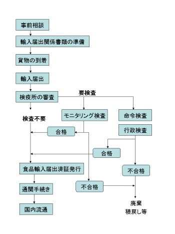 検疫所における検査の手順