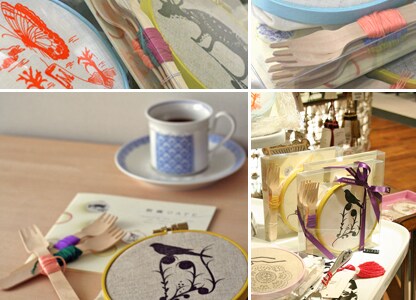 パステルカラーの、ちくちく手仕事・刺繍caf&eacute;キット