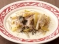 セロリとひき肉の生クリーム煮