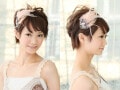 ショートヘアの簡単カチューシャアレンジ……結婚式にもおすすめ！