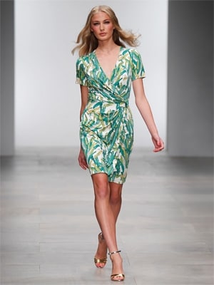 ISSA LONDON 総柄 シルク ワンピース キャサリン妃愛用 N137