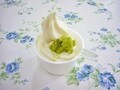 クセになる味、森の駅萬城物語のわさびソフト