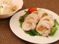 野菜とハーブの鶏ハムとかぶの紅白マリネ