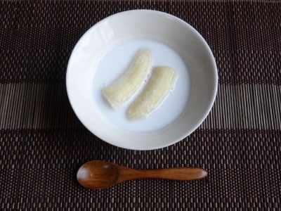 簡単1行レシピ！ バナナのココナッツミルク煮