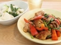鶏肉と青ねぎのトウチ炒めとかぶの中華風甘酢漬け