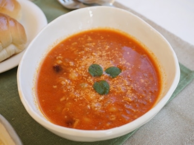 野菜ジュースで作るお豆たっぷり野菜スープレシピ
