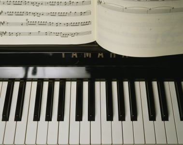 楽譜とピアノの写真