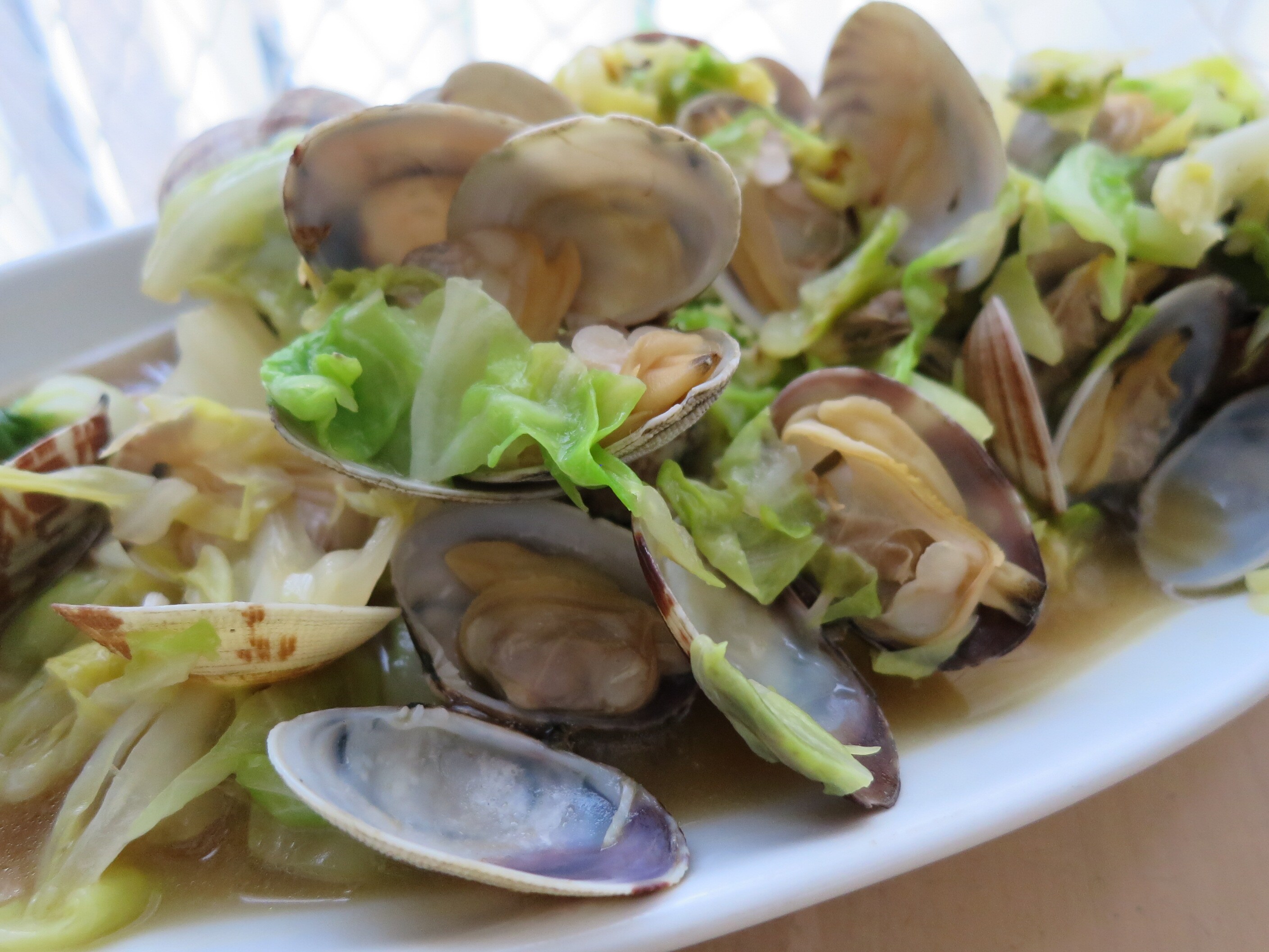 あさりとキャベツの紹興酒蒸し ナンプラー風味 [お酒と楽しむレシピ