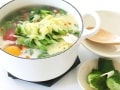 トマトのスンドゥブチゲと蛇腹きゅうりの生姜漬け