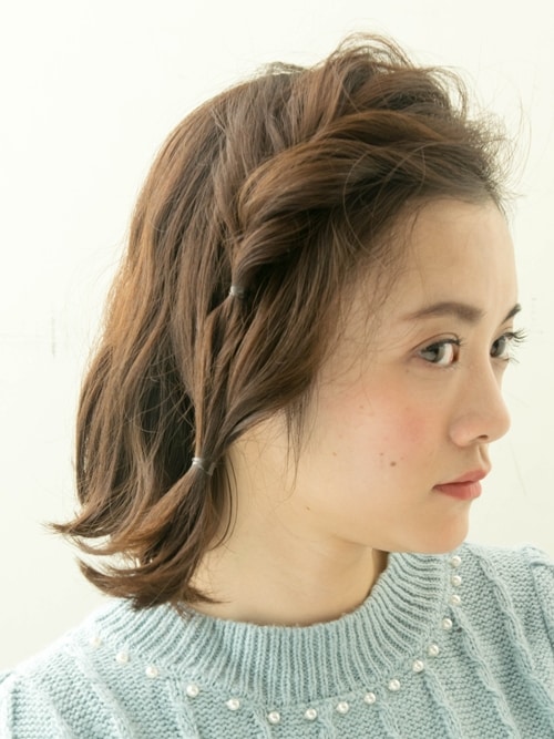 画像 12/18 ：前髪と横髪だけで簡単ミディアムダブルくるりんぱ [ヘアアレンジ] All About