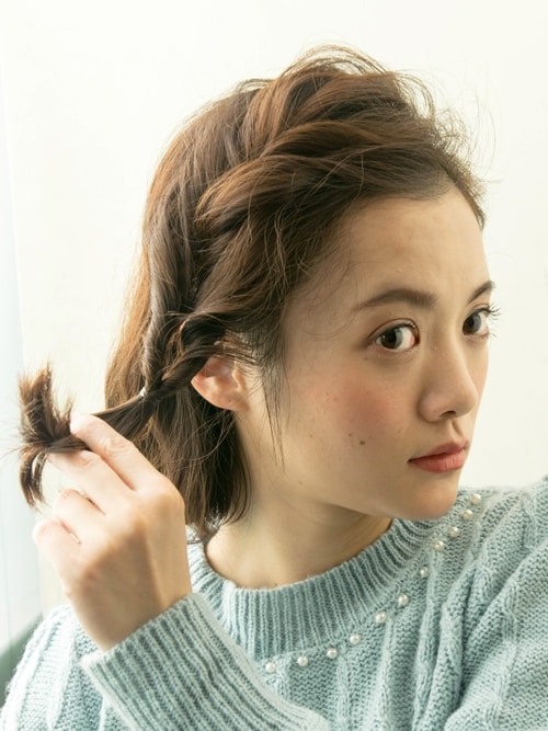 画像 13/18 ：前髪と横髪だけで簡単ミディアムダブルくるりんぱ [ヘアアレンジ] All About