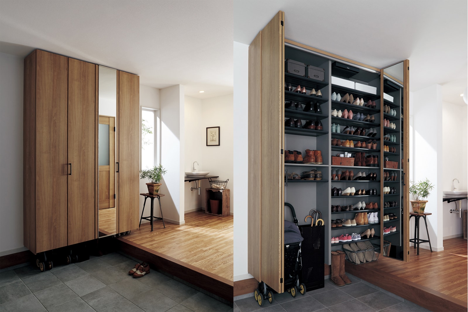 玄関内にあふれるものをすっきり収納／2016.01 新商品 [窓・サッシ