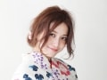 ロング浴衣・ロール状に巻くだけの可憐なまとめ髪