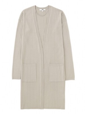 カーディガン,UNIQLO, ユニクロ,春物,トレンド,リブ,リブ編み