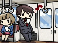 スマートフォンで遊ぶユーザーの図