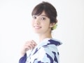 セミロング浴衣・リボンヘアが主役のお団子アレンジ