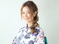 ロングに似合う！女の子気分のワンサイド浴衣アレンジ