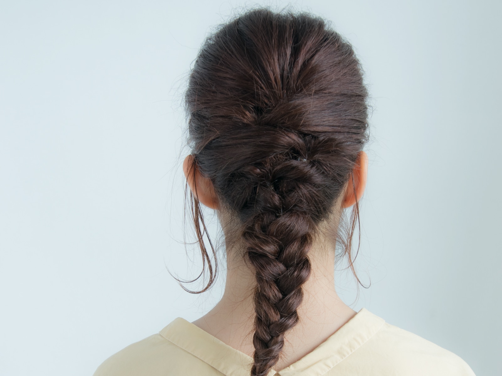 編み込み風まとめ髪！ ゴムだけできる簡単ヘアアレンジ [ヘアアレンジ 