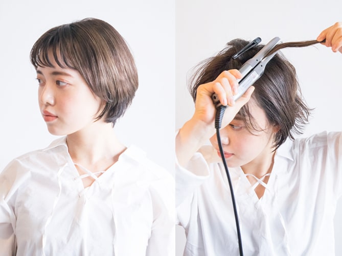 ストレートアイロンの使い方！ショートヘアのおすすめアレンジ [ヘア