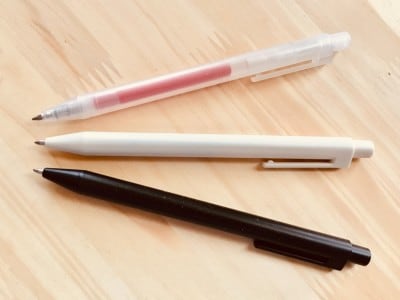 無印良品の「詰め替えるペン。」ボディ３色展開