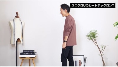 ヒートテックコットンクルーネックT（長袖）