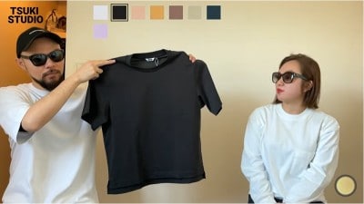 エアリズムコットンオーバークルーネックT（半袖）