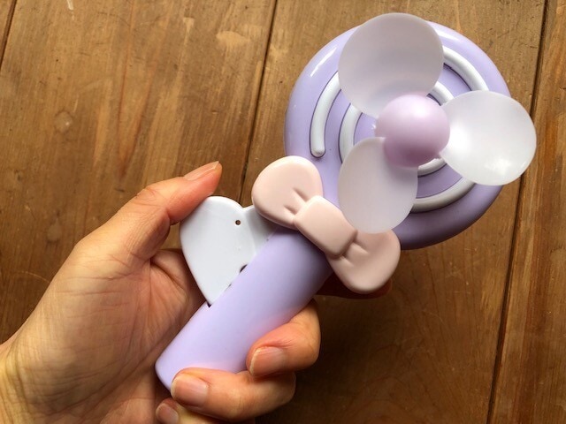 レバーのようなものを押すと羽が回る