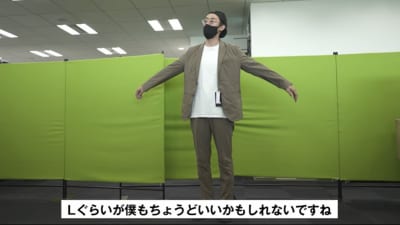 Lサイズの方がシルエットがきれいに見える
