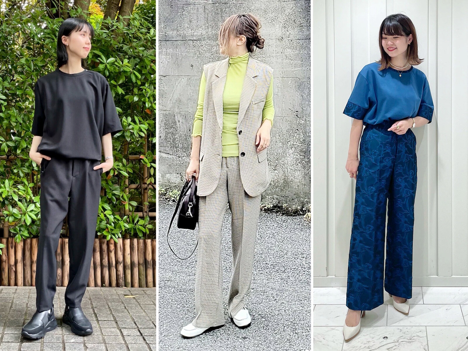 流行りのセットアップ、大人女性はどう着こなせばいい？秋のワンカラー