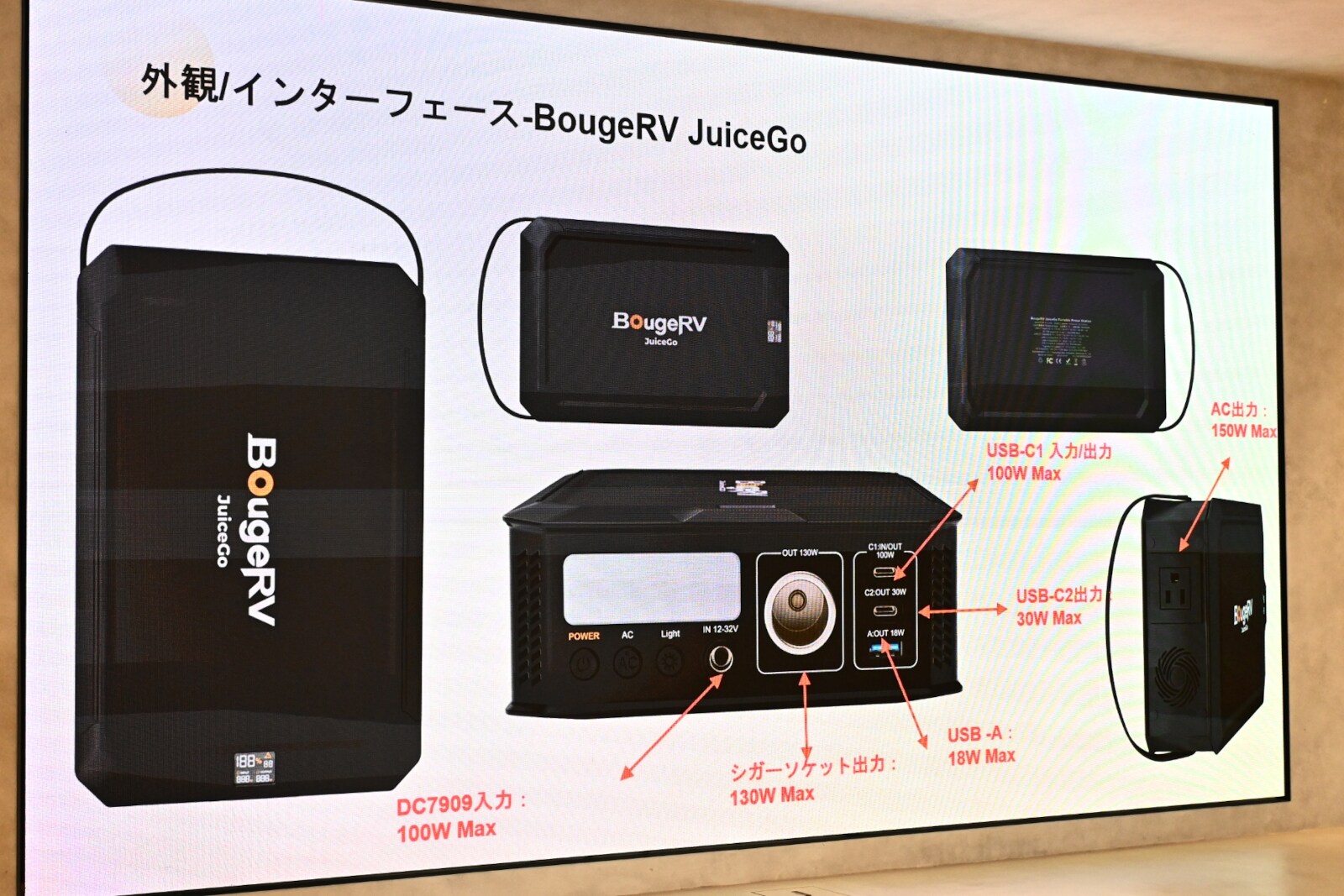 かばんに入る超小型ポータブル電源「BougeRV JuiceGo」は防災