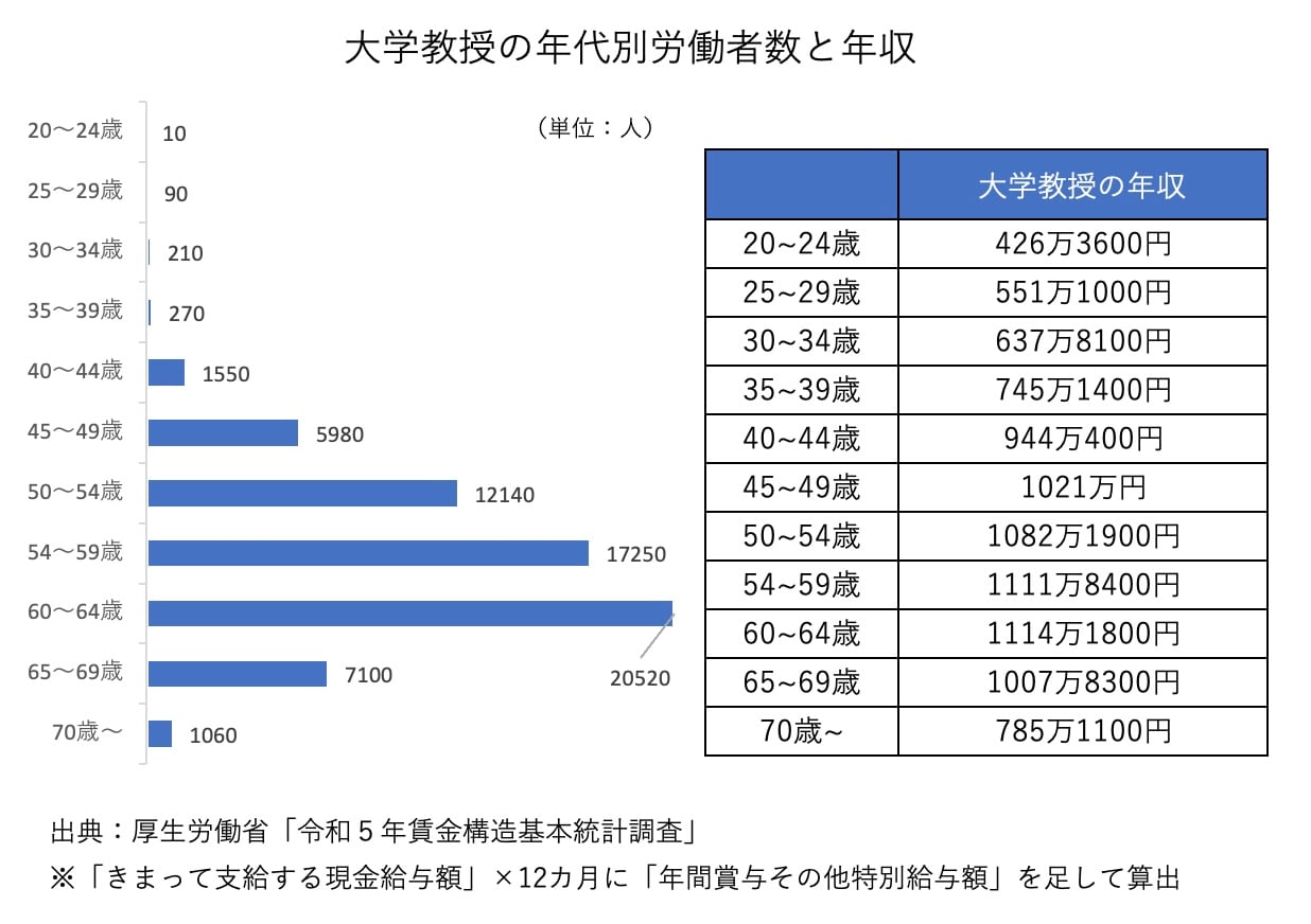 大学 教授 年収