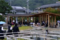 諏訪湖畔の足湯