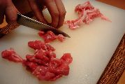 豚肉、カット