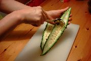 ゴーヤ種抜き