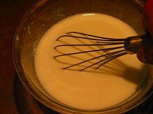 ヨーグルトを混ぜる