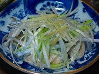 牡蠣の上にかける