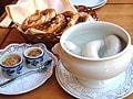ミュンヘンの朝食　白ソーセージ＆白ビール