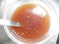 片栗粉以外の甘酢あんの材料を混ぜておく。