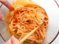 4を3に入れて和える