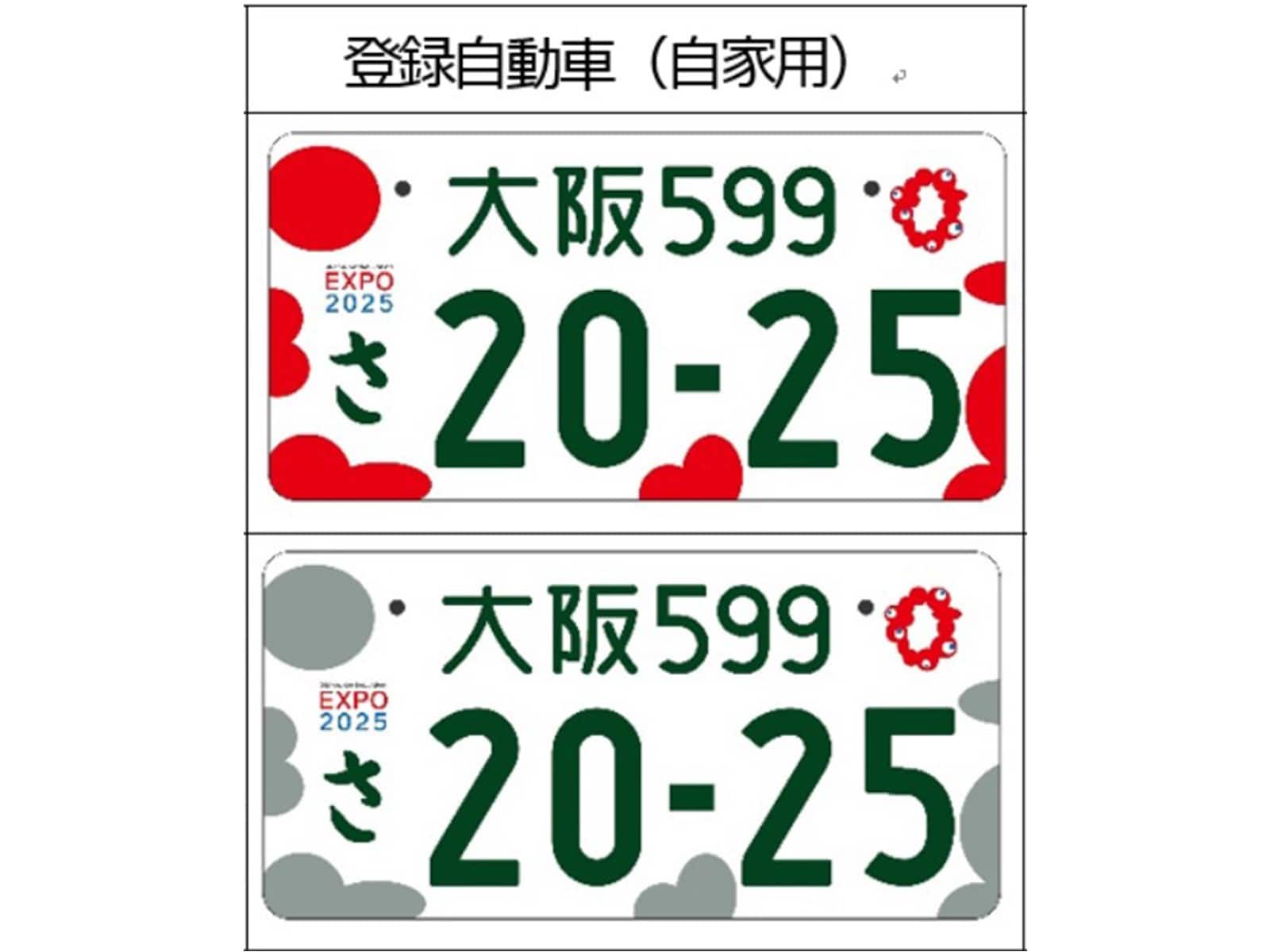 大阪・関西万博」特別仕様ナンバープレートのデザイン決定！ 軽自動車