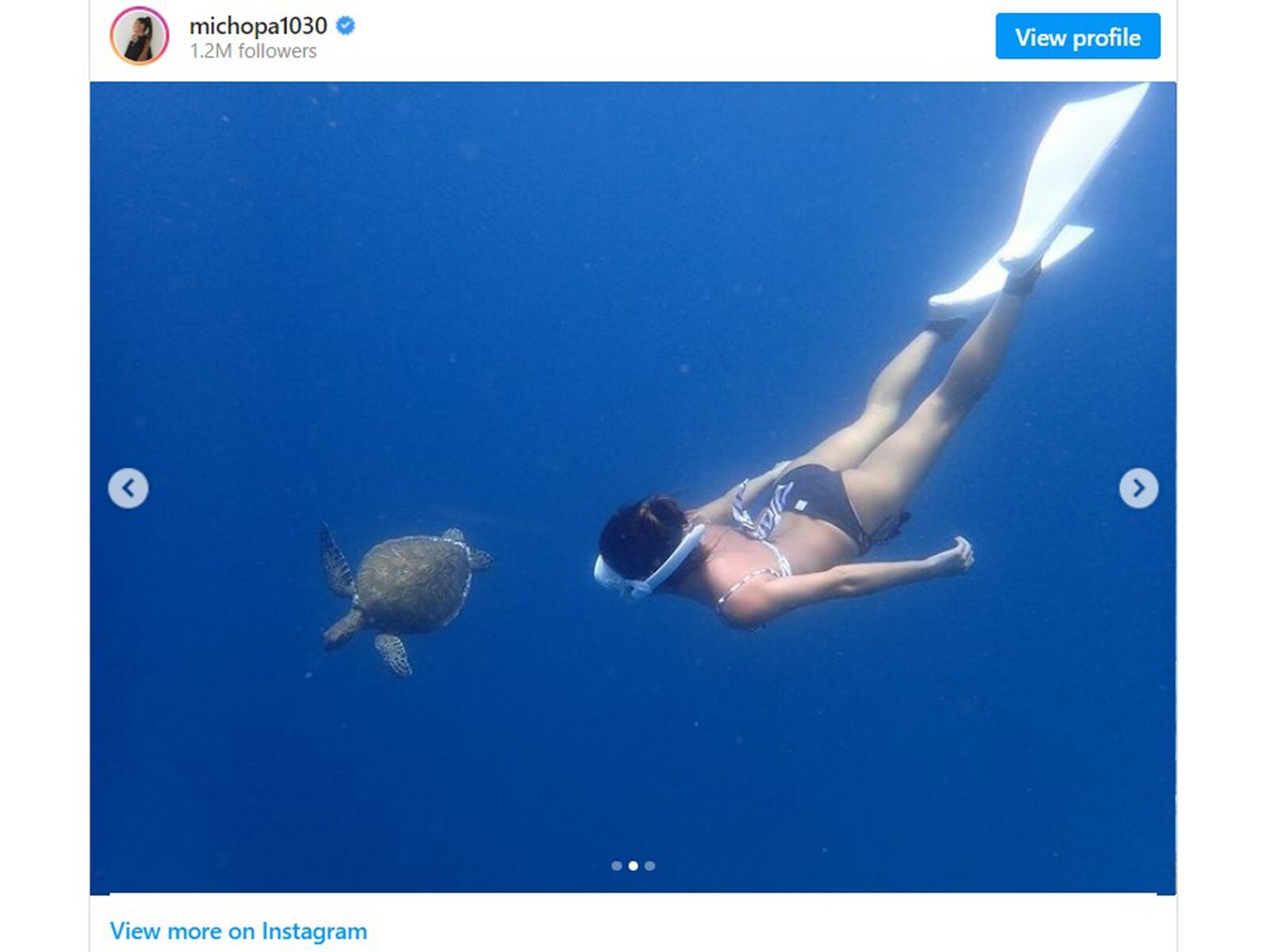 みちょぱ、海中を潜水する姿に「マーメイドだね」「みちょぱ込みで幻想的」の声