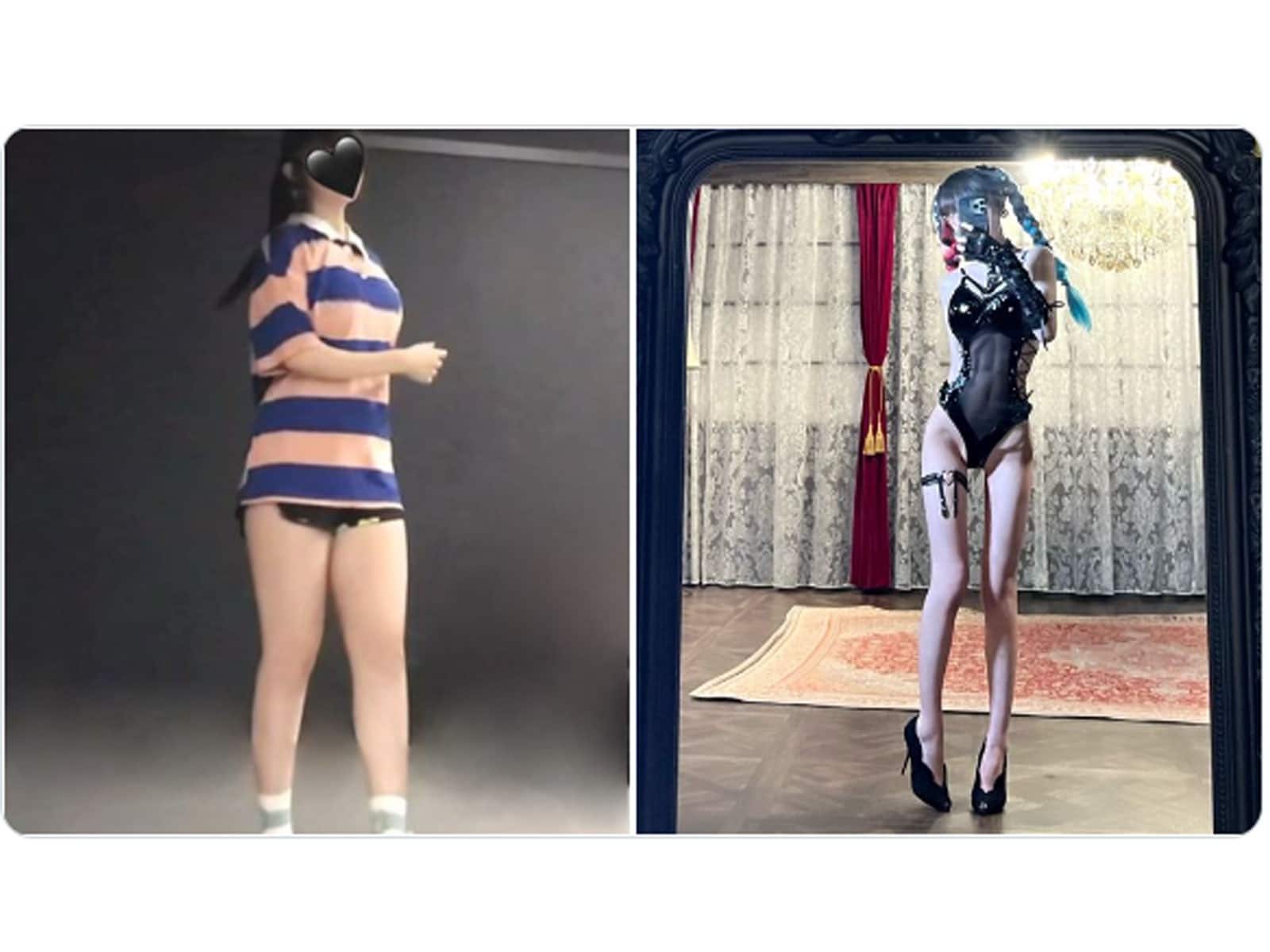 約17キロ減量の人気TikToker、ビフォアフ写真公開！ 「きれいな身体でもう彫刻」「生きる国宝」