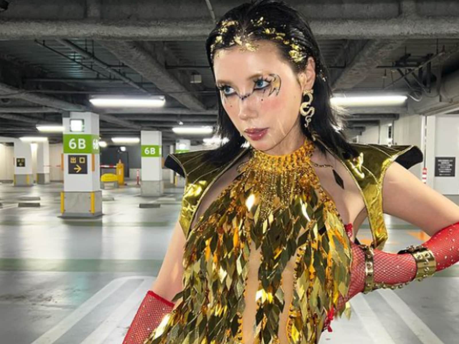 仲里依紗、露出多め＆太ももあらわな網タイツ姿に「セクシーすぎ