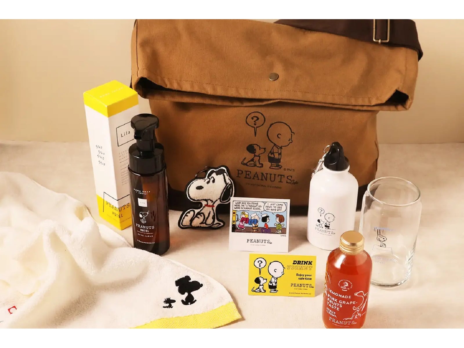 PEANUTS Cafeの『LUCKY BAG』が数量限定で登場！ 限定グッズなど2万円相当のアイテムがセットに