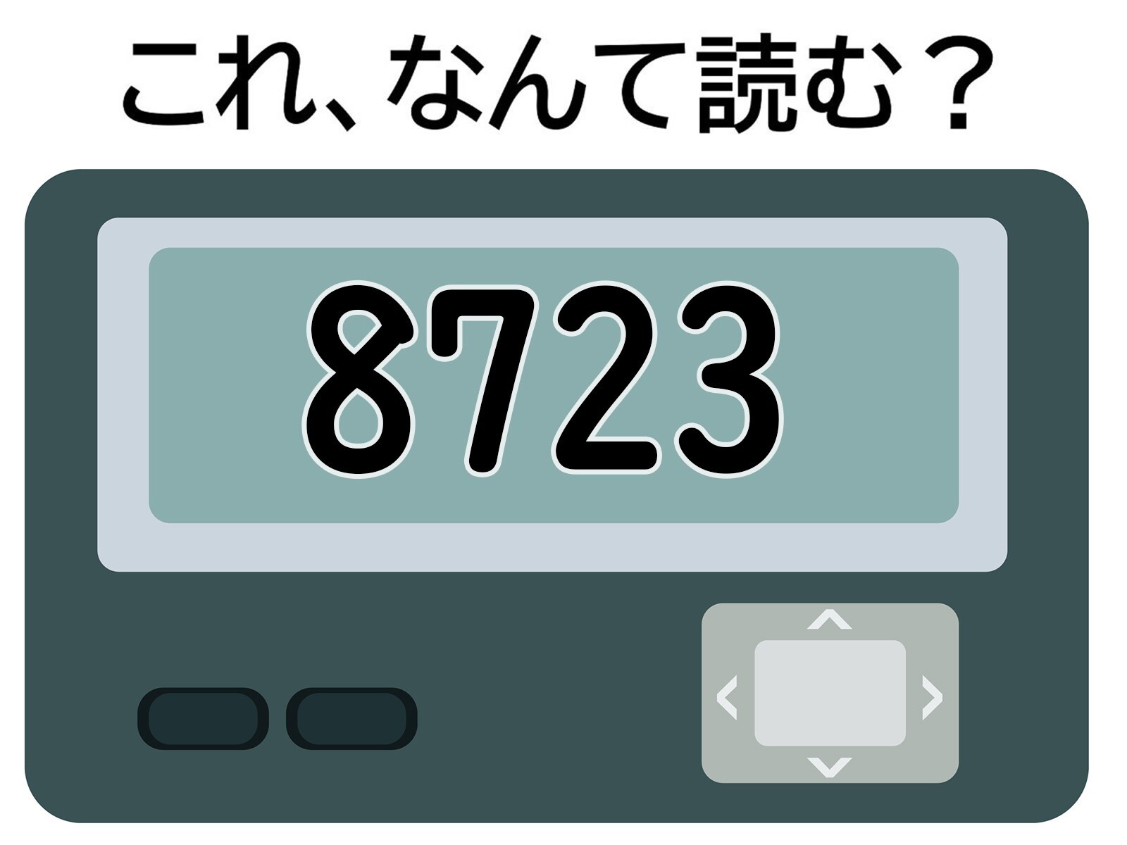 ポケベル暗号クイズ】「8723」はなんて読む？ ちょっと失礼しますね